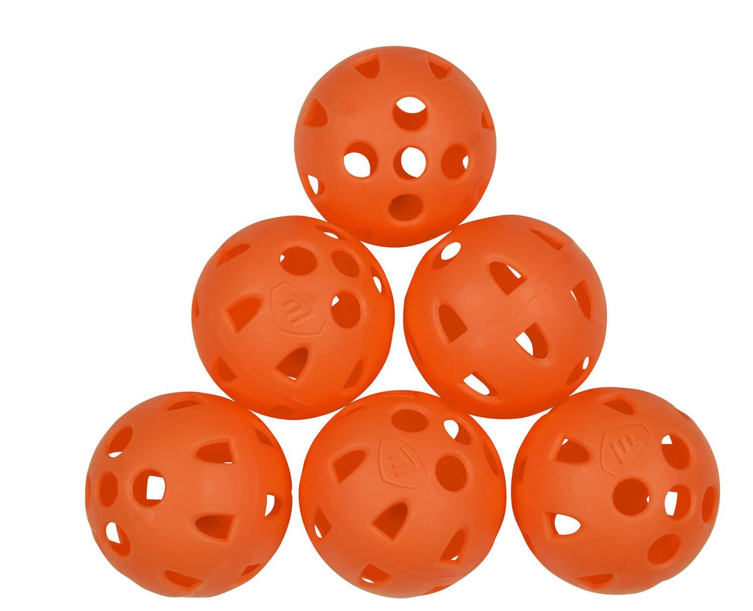 Masters Airflow XP Trainingsbälle aus Plastik, orange, 6 Stk.