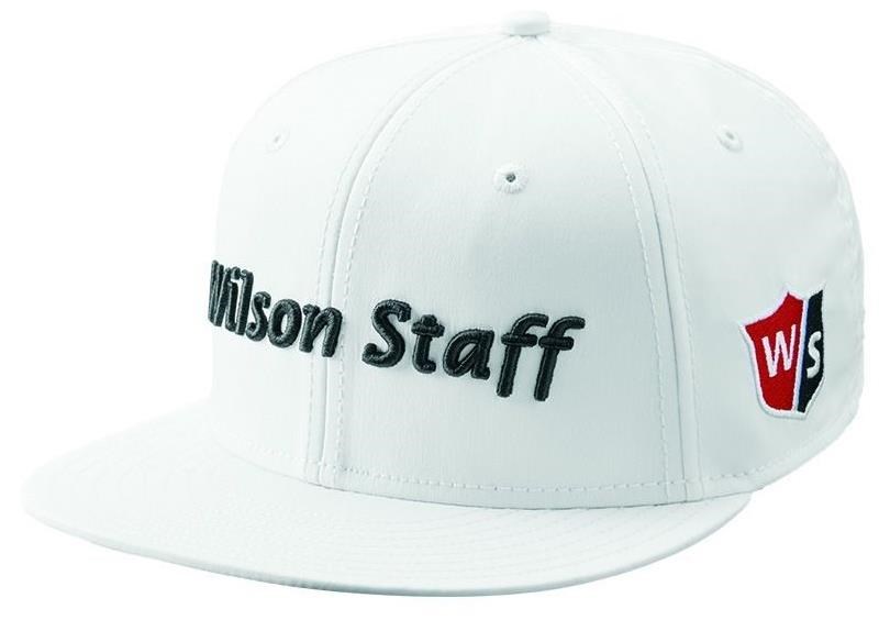 Wilson Staff Flat Brim Herren Golf Cap, weiss