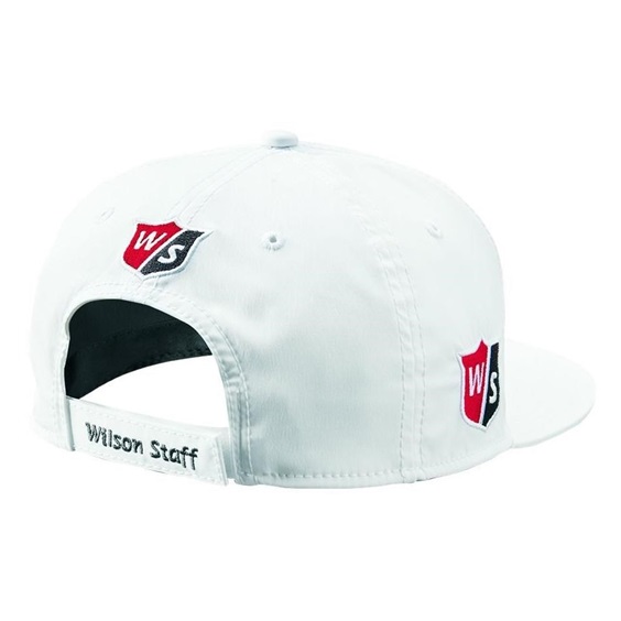 Wilson Staff Flat Brim Herren Golf Cap, weiss