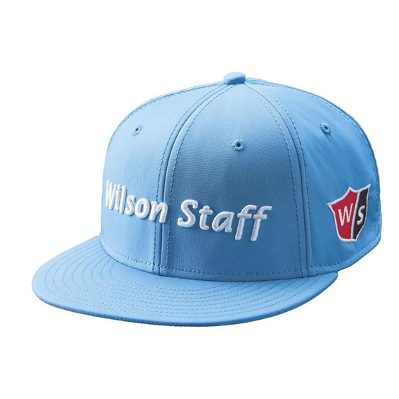 Wilson Staff Flat Brim Herren Golf Cap, blau