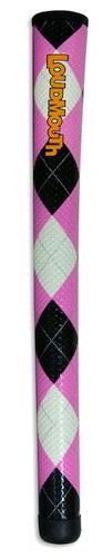 Loudmouth Swing Grip Pink & Black Argyle grip, standard