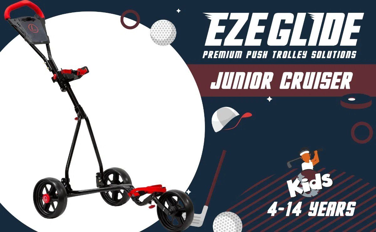 Longridge Ezeglide Junior Manuell Golftrolley, schwarz