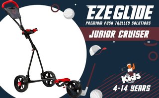 Longridge Ezeglide Junior Manuell Golftrolley, schwarz