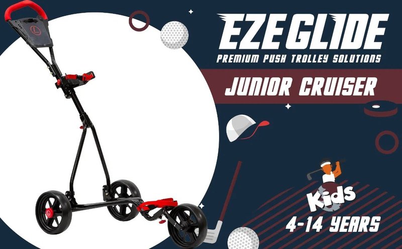 Longridge Ezeglide Junior Manuell Golftrolley, schwarz