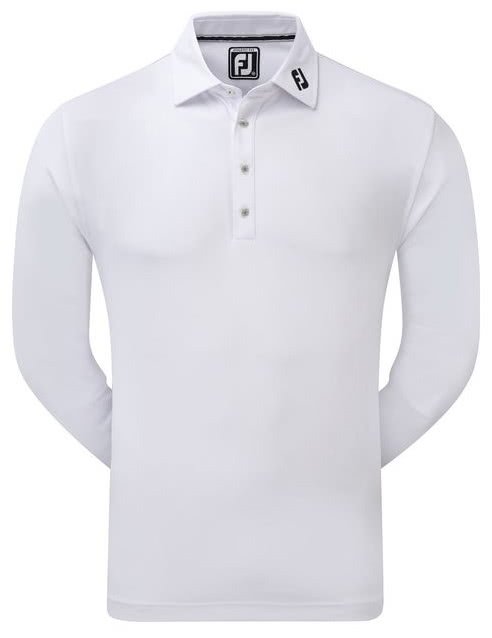 FootJoy Thermolite Herren Langarm-Polo, weiss