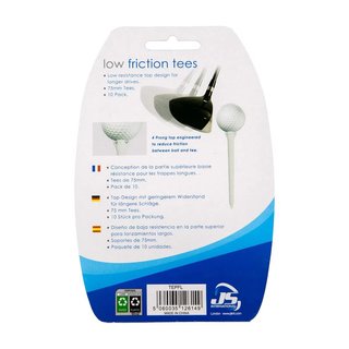 Longridge Extra Long Plastic Tee 75mm, 10Stk.