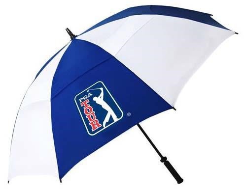 PGA Tour Windproof Double Canopy Regenschirm 62", weiß/blau