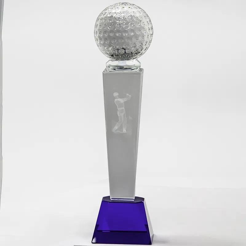 Longridge Crystal Golf Trophy Mit Golfball - 235mm