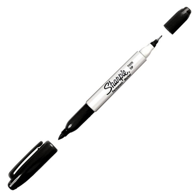 Ostatní Sharpie Twin Tip Permanent Marker, schwarz