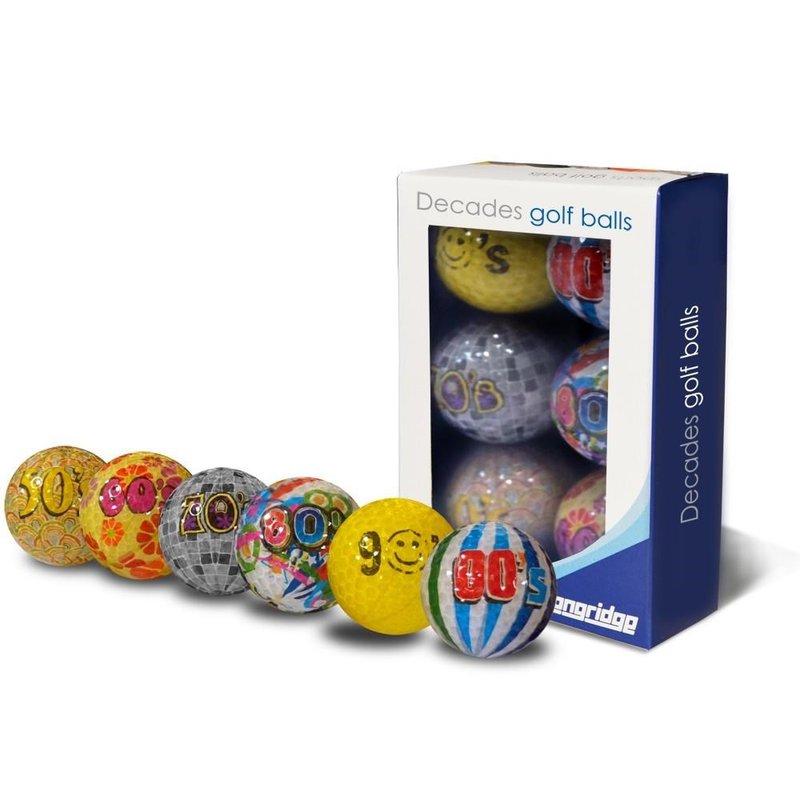 Longridge Decades Golfbälle, Farbenmix, 6Stk.