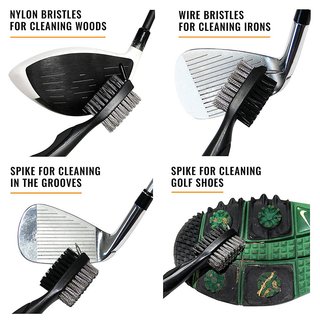 PGA Tour Club Brush and Groove Cleaner, schwarz