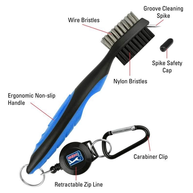 PGA Tour Club Brush and Groove Cleaner, schwarz