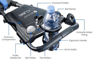 Motocaddy CUBE Golf Trolley, graphit/blau