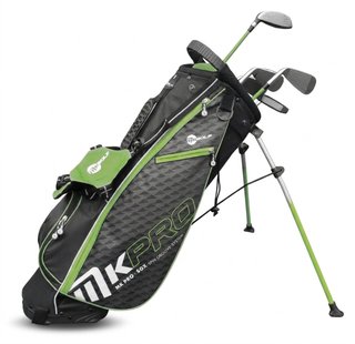 MKids Pro Junior Golf Half Set 57" (145cm/9-11Y) Junior Golfset, Graphit, Stand Bag, Grün