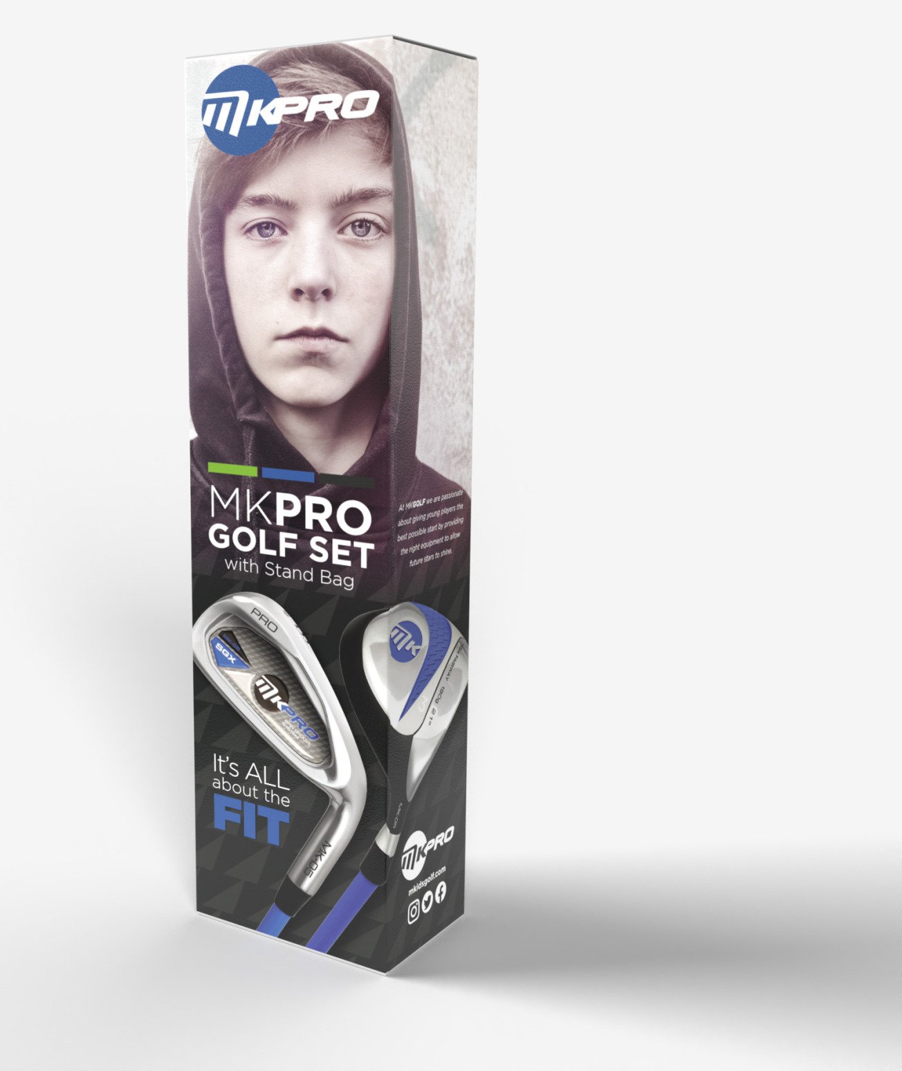 MKids Pro Junior Golf Half Set 57" (145cm/9-11Y) Junior Golfset, Graphit, Stand Bag, Grün