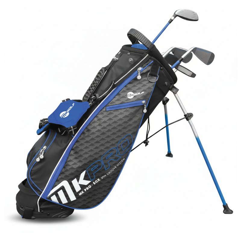 MKids Pro Junior Blue 61" (155cm/10-12Y) Junior Golfset, Graphit, Stand Bag, Blau