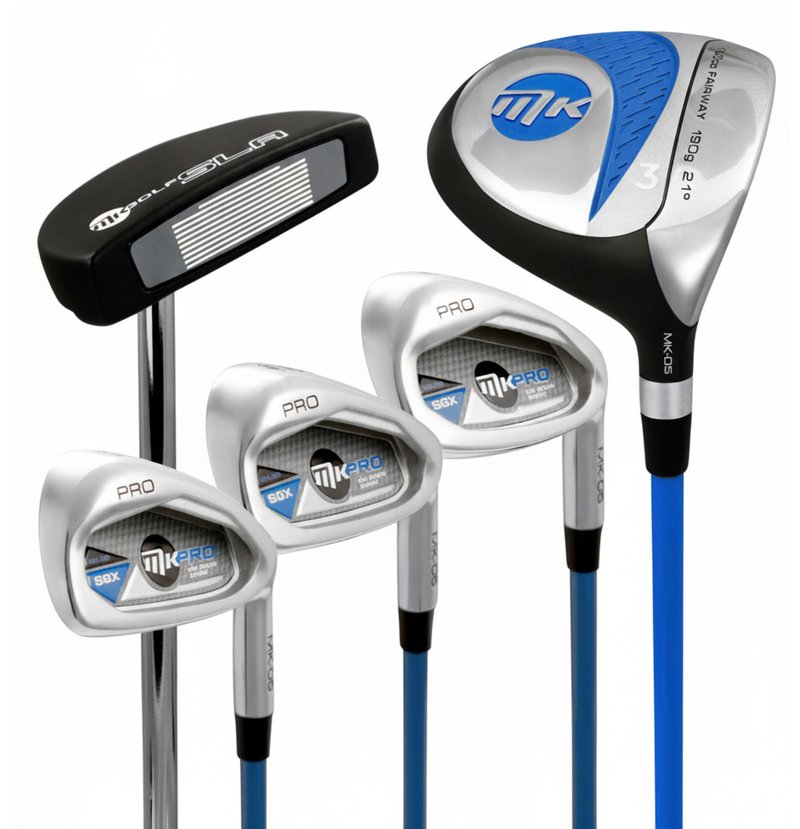 MKids Pro Junior Blue 61" (155cm/10-12Y) Junior Golfset, Graphit, Stand Bag, Blau