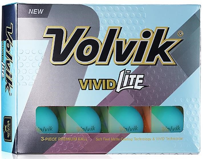 Volvik Vivid Lite Matte Golfbälle, blau