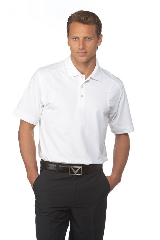 Callaway Stretch Pique Polo Herren - weiss