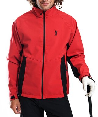 Tony Trevis Herren Windjacke - wasserdicht, rot