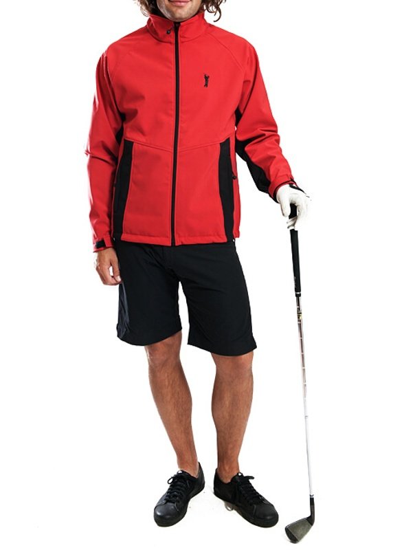 Tony Trevis Herren Windjacke - wasserdicht, rot