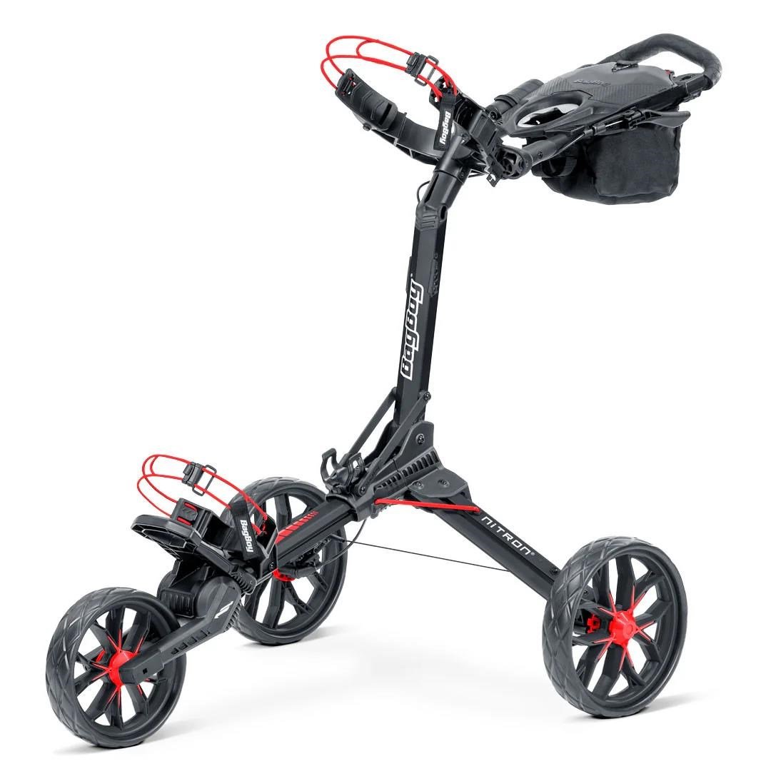 Bag Boy Nitron Golf Trolley, schwarz/rot