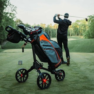 Bag Boy Nitron Golf Trolley, schwarz/rot