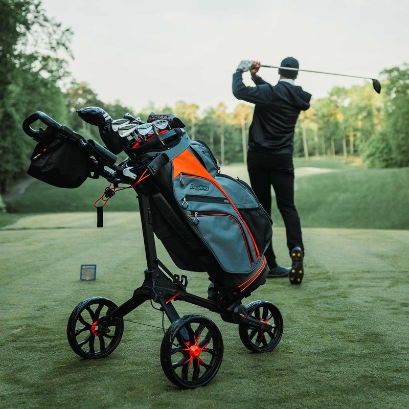 Bag Boy Nitron Golf Trolley, schwarz/rot