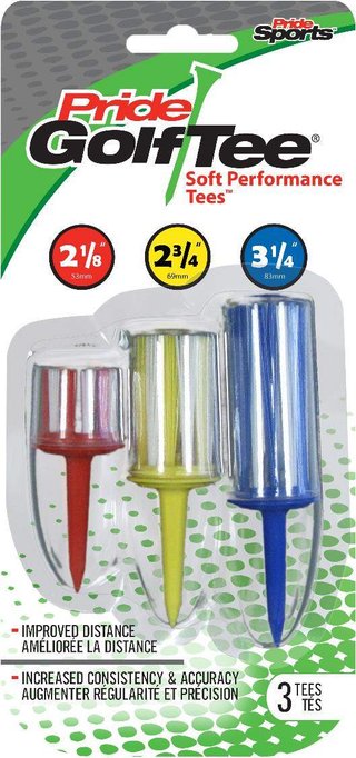 Pride Golf Tee Soft Performance Tees, 3St.
