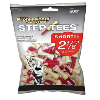 Pride Professional Tee System Step Tees Rot Holz-Tees 53mm (2 1/8"), 50 Stück