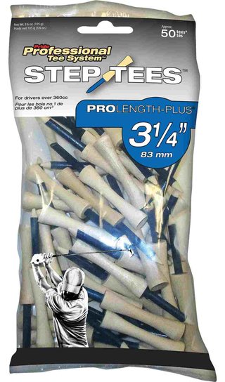 Pride Professional Tee System Pride Prolength Tees Blaue Holztees 3 1/4" (83mm), 50er-Pack