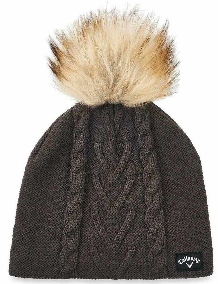 Callaway Pom Pom Beanie Damen Wintermütze, grau