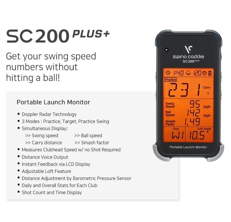 Voice Caddie Swing Caddie Launch Monitor SC200+ schwarz