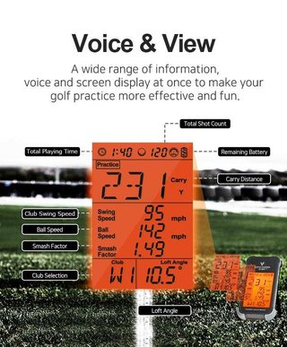 Voice Caddie Swing Caddie Launch Monitor SC200+ schwarz
