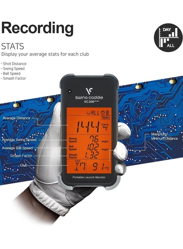 Voice Caddie Swing Caddie Launch Monitor SC200+ schwarz