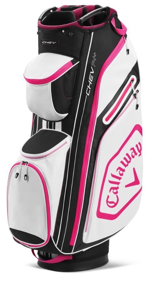 Callaway Chev 14+ Cartbag, schwarz/pink