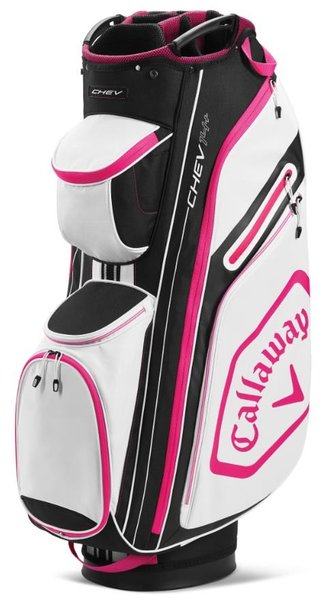 Callaway Chev 14+ Cartbag, schwarz/pink