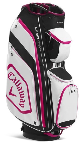 Callaway Chev 14+ Cartbag, schwarz/pink