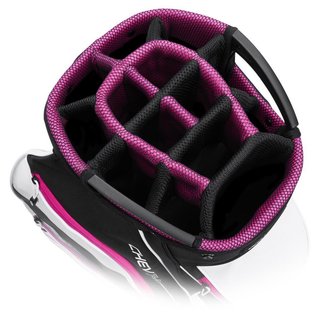 Callaway Chev 14+ Cartbag, schwarz/pink