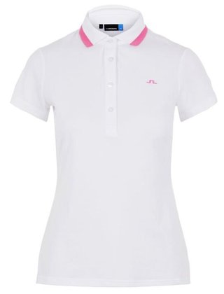 J.Lindeberg Alve Cotton Damen Poloshirt, weiss