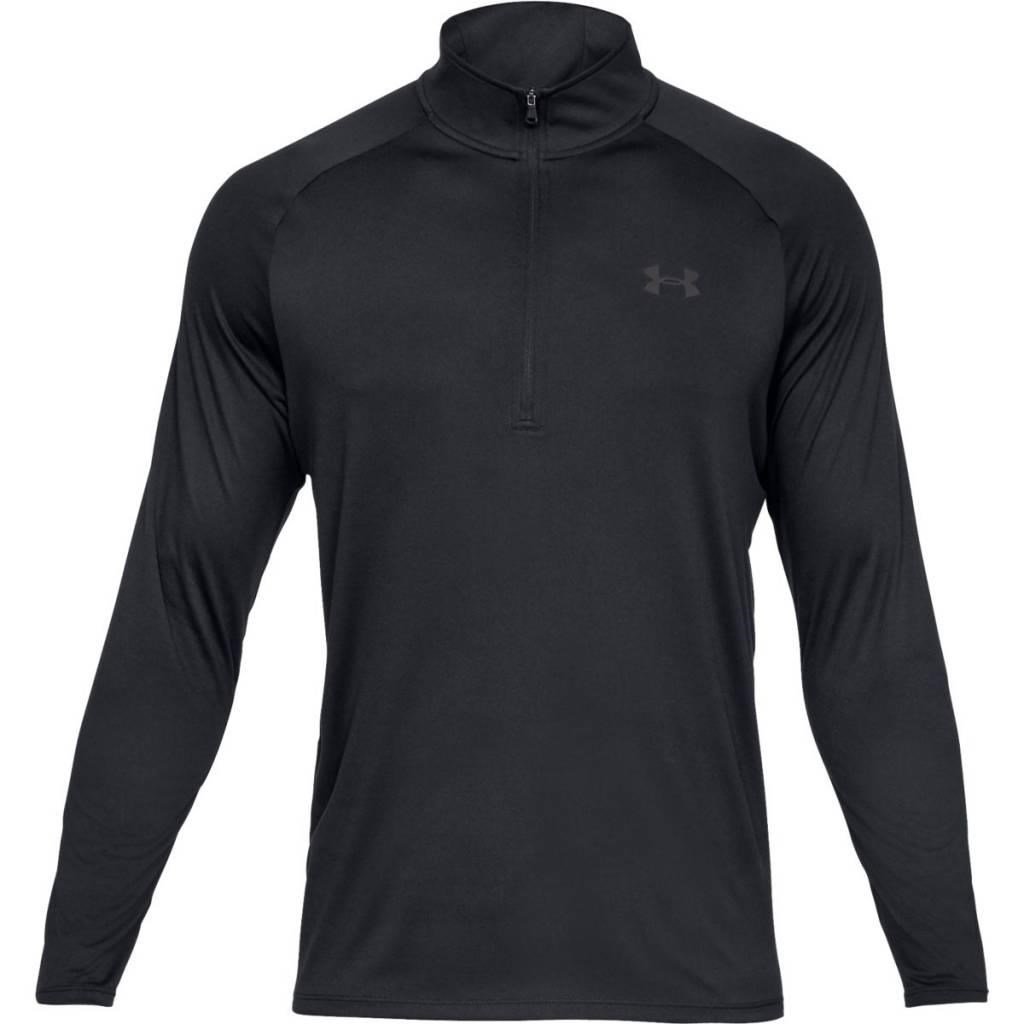 Under Armour Tech 2.0 1/2 Zip Herren Poloshirt, schwarz/grau
