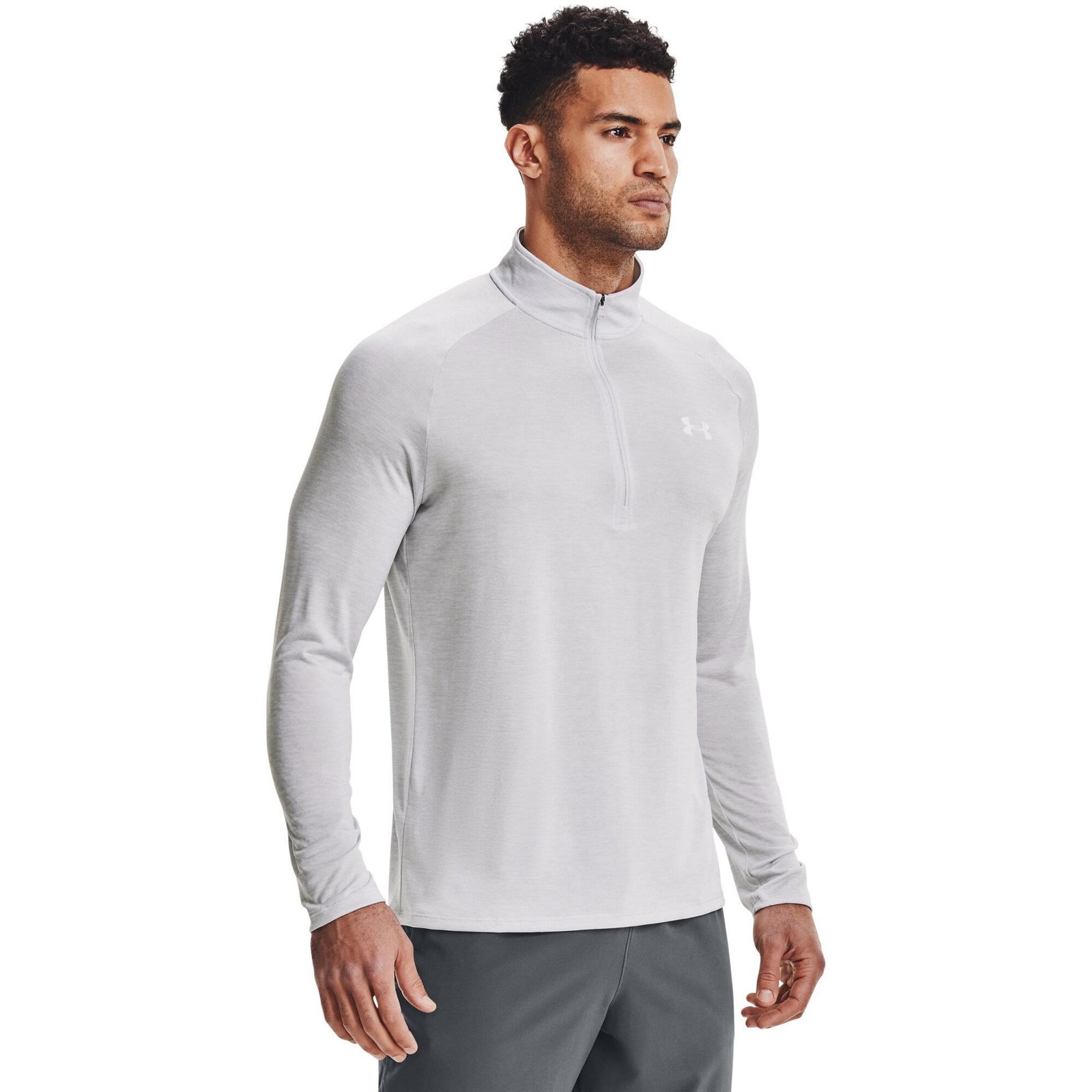 Under Armour Tech 2.0 1/2 Zip Herren Poloshirt, grau