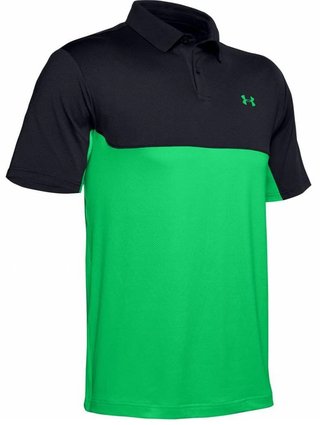 Under Armour Performance 2.0 Colourblock Herren Poloshirt, schwarz/grün