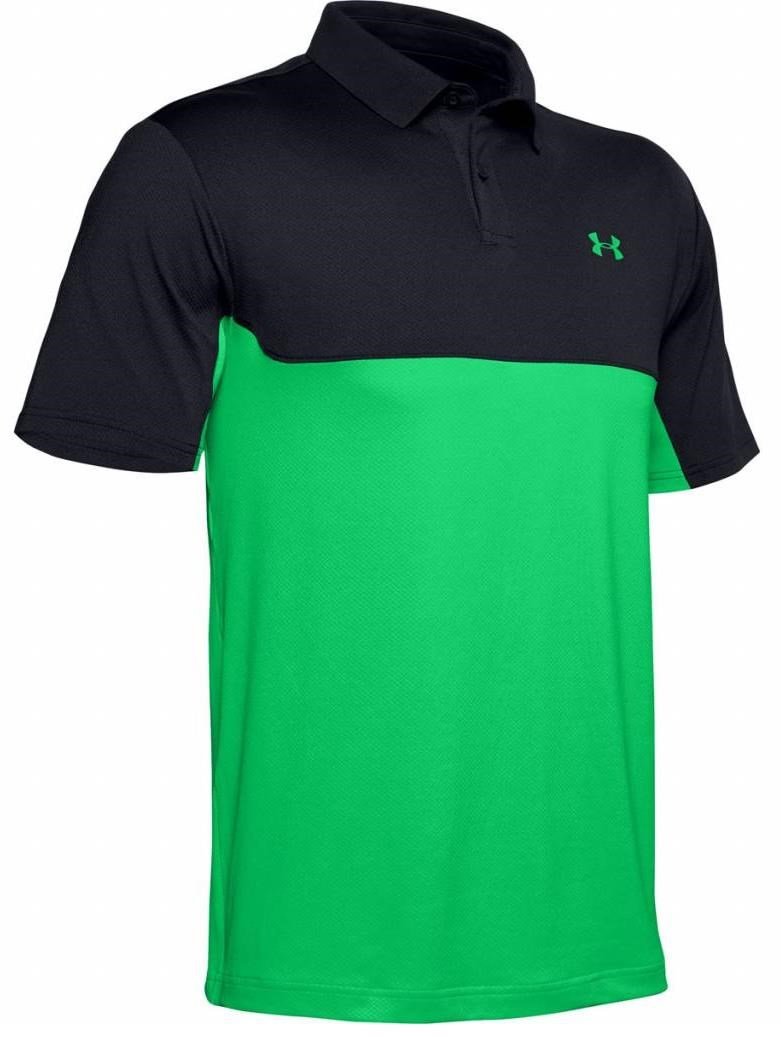 Under Armour Performance 2.0 Colourblock Herren Poloshirt, schwarz/grün