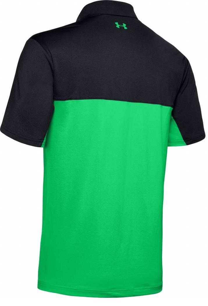 Under Armour Performance 2.0 Colourblock Herren Poloshirt, schwarz/grün