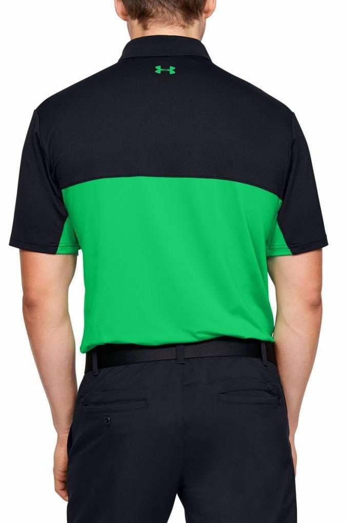 Under Armour Performance 2.0 Colourblock Herren Poloshirt, schwarz/grün
