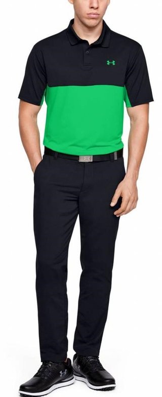 Under Armour Performance 2.0 Colourblock Herren Poloshirt, schwarz/grün