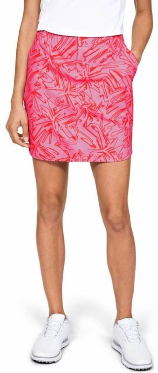 Under Armour Links Woven Printed Skort Damen Golfrock, rosa
