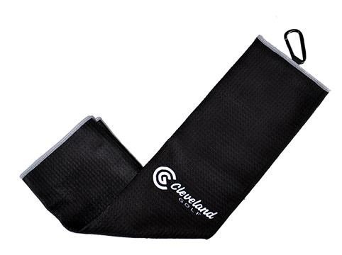 Cleveland Trifold Micro Fiber Golf Handtuch, schwarz