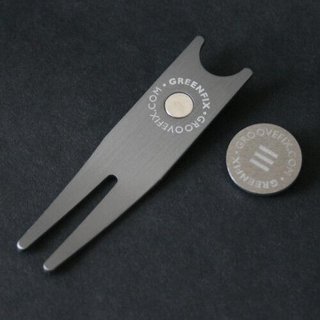 Groovefix GreenFix™ Pitch Repairer Pitchgabel, grau mit Ballmarker